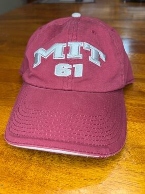 MIT 61 Engineers The Game Maroon Strapback Baseball Cap Hat
